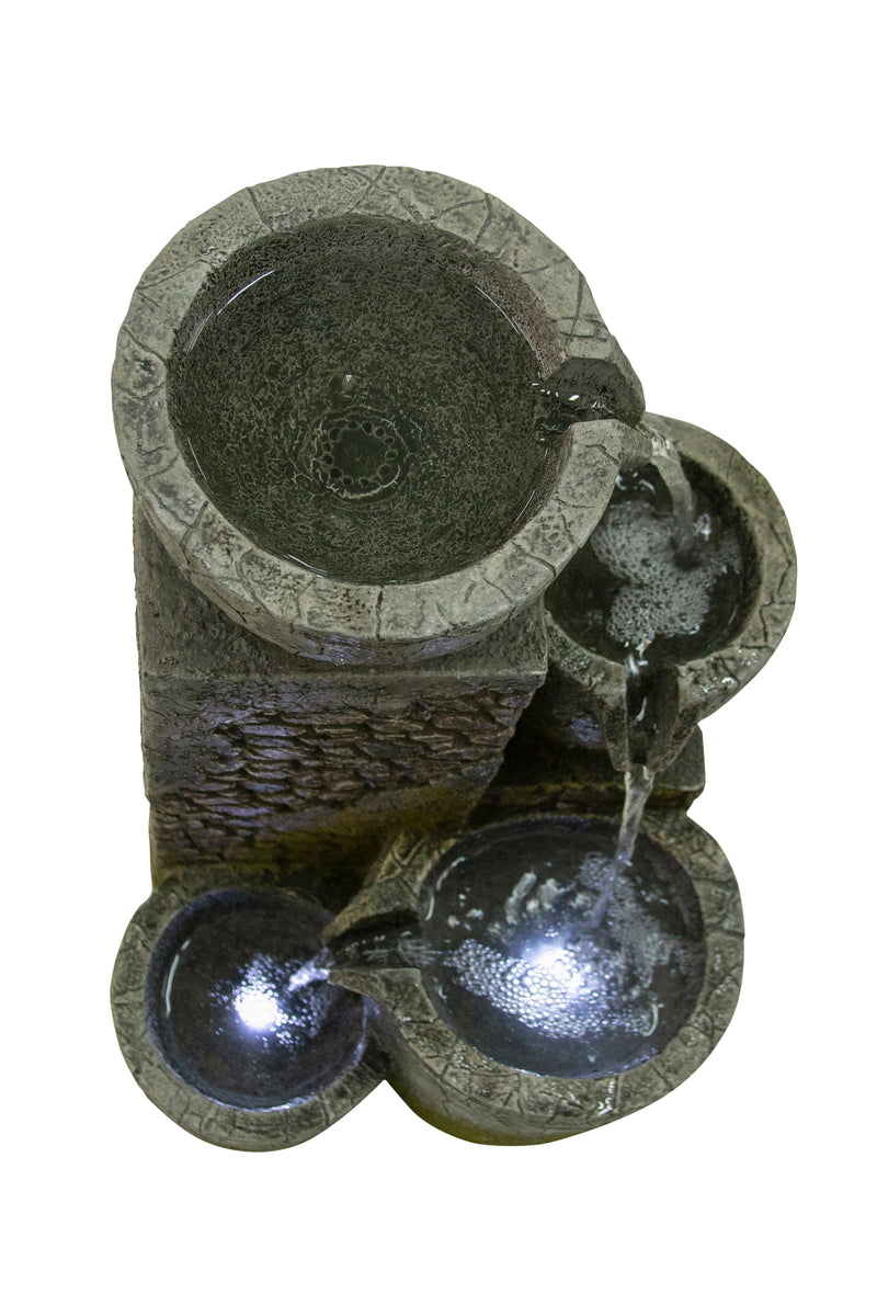 Rock Fountain W/3 Cool White Leds Hi-Line Gift Ltd.