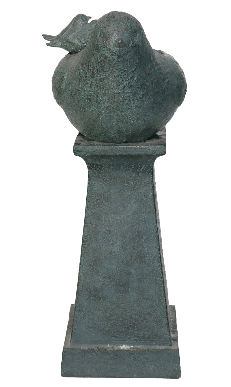 Lighted Bird Bath Fountain Outdoor With Warm White Leds Hi-Line Gift Ltd.