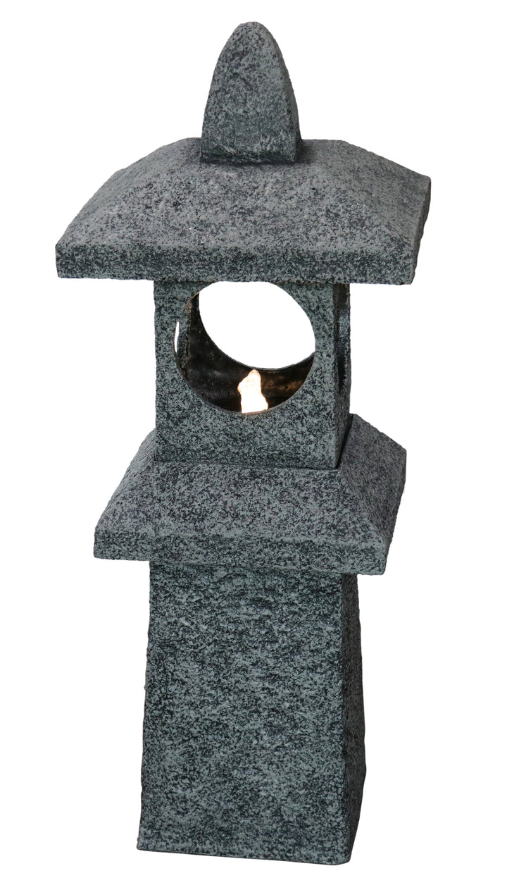 Pagoda Fountain Outdoor Water Feature With Warm White Led Hi-Line Gift Ltd.