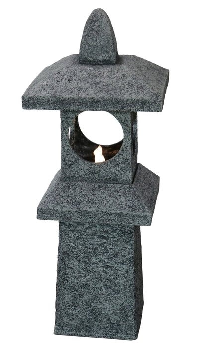 Pagoda Fountain Outdoor Water Feature With Warm White Led Hi-Line Gift Ltd.