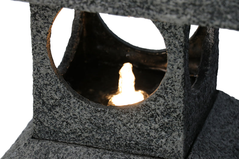 Pagoda Fountain Outdoor Water Feature With Warm White Led Hi-Line Gift Ltd.