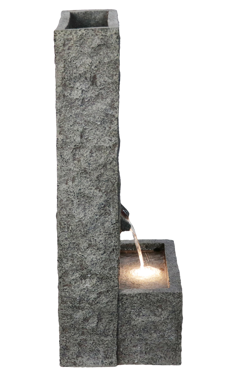 Rectangular Waterfall Fountain With Warm White Leds Hi-Line Gift Ltd.