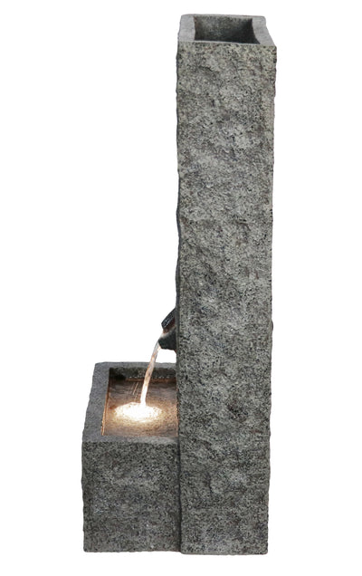 Rectangular Waterfall Fountain With Warm White Leds Hi-Line Gift Ltd.