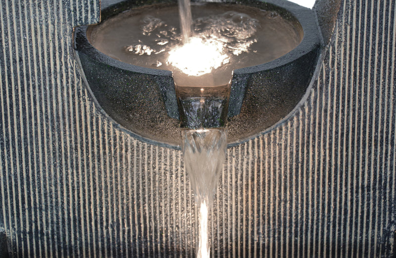 Contemporary Semi-circle Tiered Fountain Outdoor With Warm White Leds Hi-Line Gift Ltd.