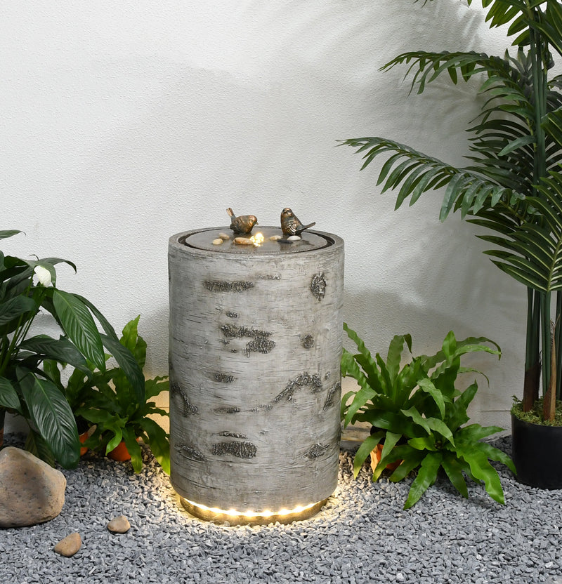Bird Bath Fountain With Warm White Leds Hi-Line Gift Ltd.