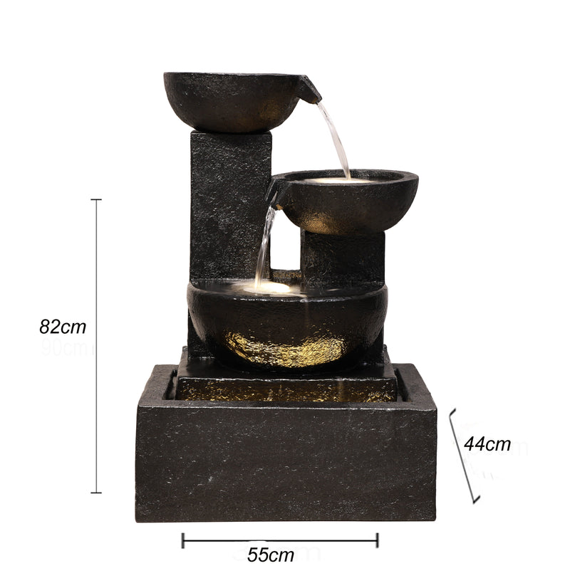Stacking Water Fountain With Warm White Leds (Hi-line Exclusive) Hi-Line Gift Ltd.