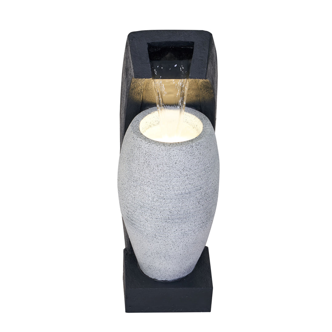 79752 - Contemporary Vase Water Fountain W/warm White Led Hi-Line Gift Ltd.