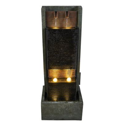 Rectangular Freestanding Fountain W/6 Ww Leds Hi-Line Gift Ltd.