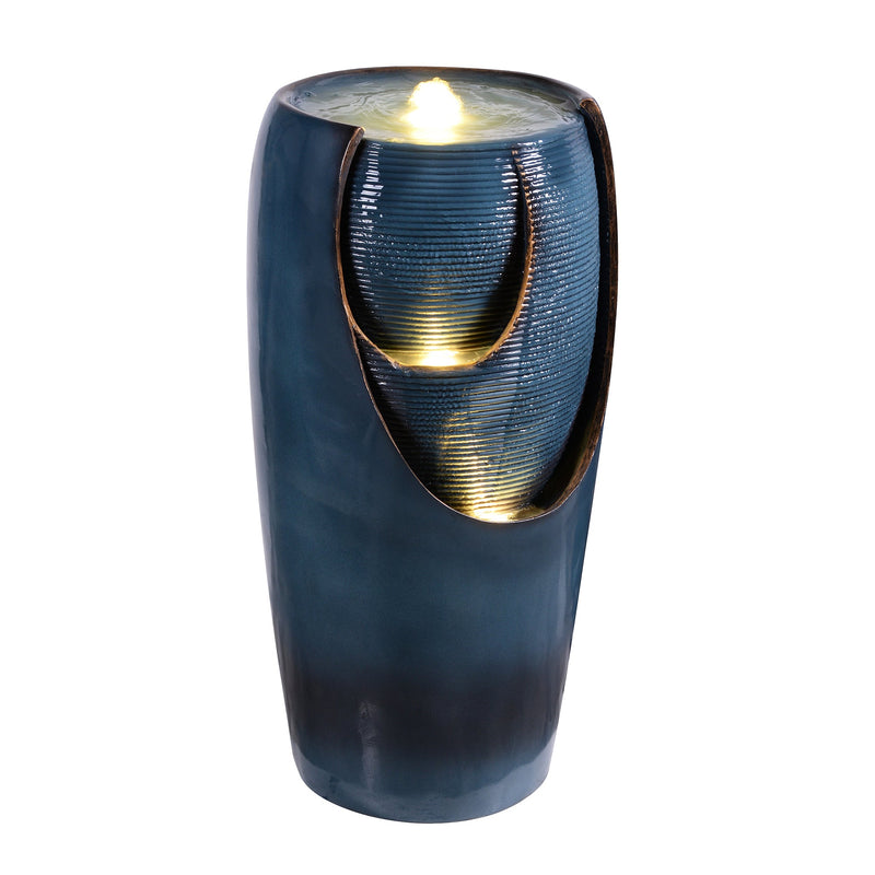 79766 - 28.5" Bubbling Water Fountain W/LEDs Indoor/Outdoor Use Hi-Line Gift Ltd.