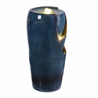 79766 - 28.5" Bubbling Water Fountain W/LEDs Indoor/Outdoor Use Hi-Line Gift Ltd.