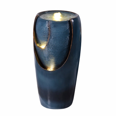 79766 - 28.5" Bubbling Water Fountain W/LEDs Indoor/Outdoor Use Hi-Line Gift Ltd.