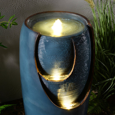 79766 - 28.5" Bubbling Water Fountain W/LEDs Indoor/Outdoor Use Hi-Line Gift Ltd.