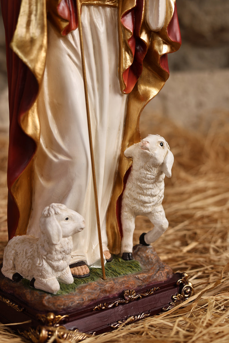 81716-24 - 24in Good Shepherd Figure Religious Decor Indoor/Outdoor Hi-Line Gift Ltd.