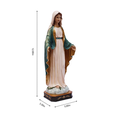 81717-12 - 12in Virgin Mary Figure Statue Religious Decor Hi-Line Gift Ltd.