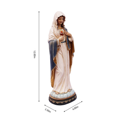 81719-12 - 12 in Sacred Heart Mary Statue Religious Decor Hi-Line Gift Ltd.