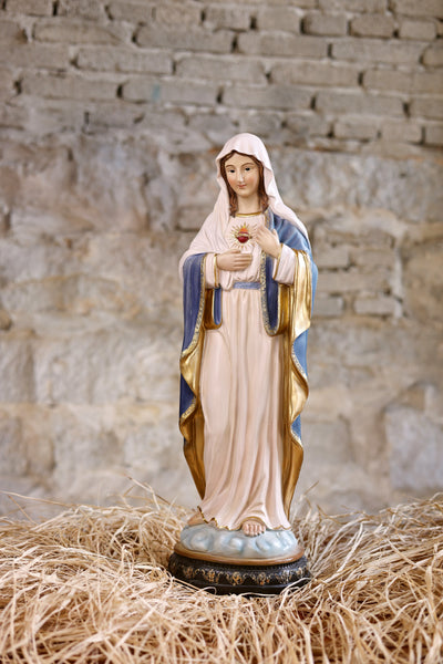 81719-24 - 24 in Sacred Heart Mary Statue Religious Decor Indoor/Outdoor Hi-Line Gift Ltd.