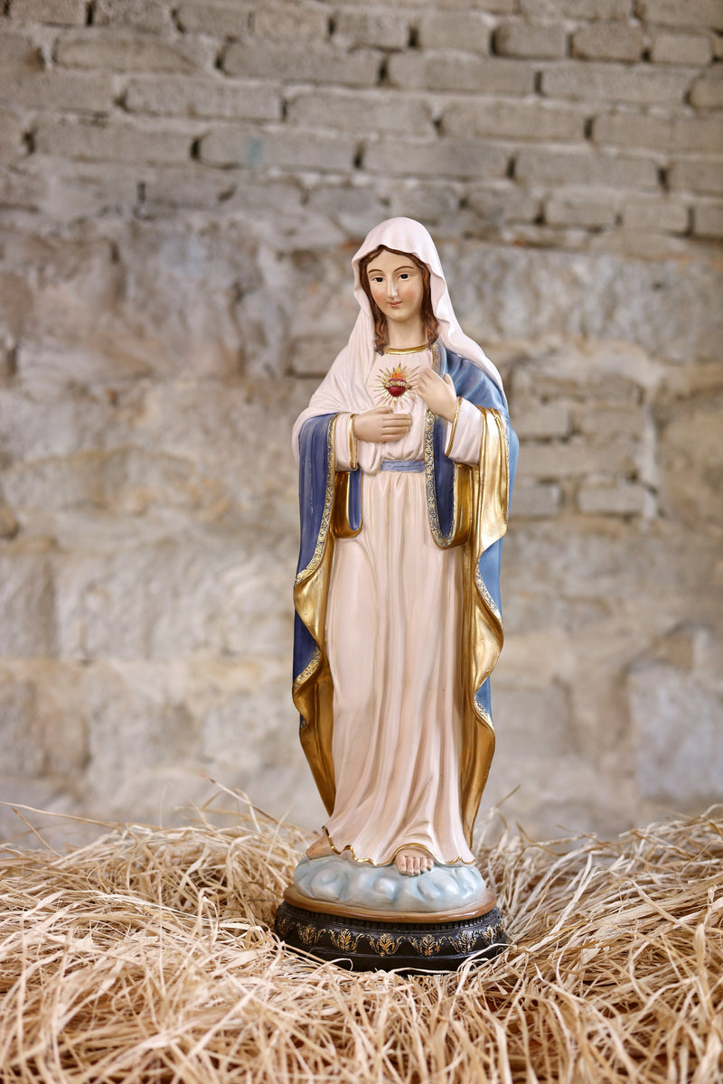81719-24 - 24 in Sacred Heart Mary Statue Religious Decor Indoor/Outdoor Hi-Line Gift Ltd.