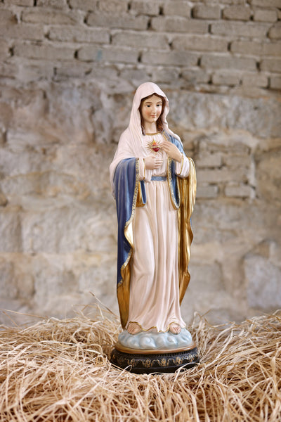 81719-24 - 24 in Sacred Heart Mary Statue Religious Decor Indoor/Outdoor Hi-Line Gift Ltd.