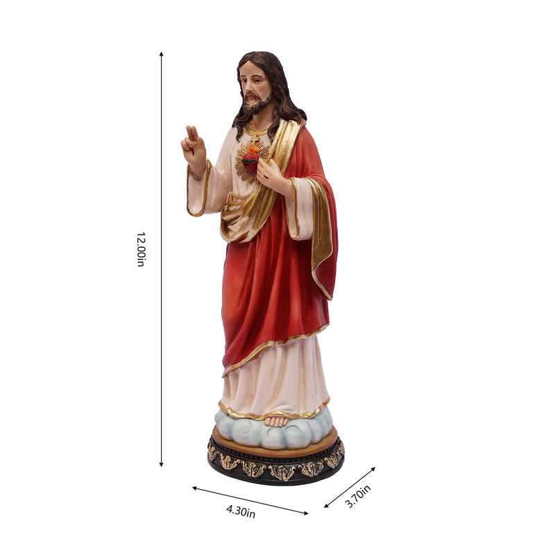 81721-12 - 12 in Sacred Heart of Jesus Statue Religious Decor Hi-Line Gift Ltd.
