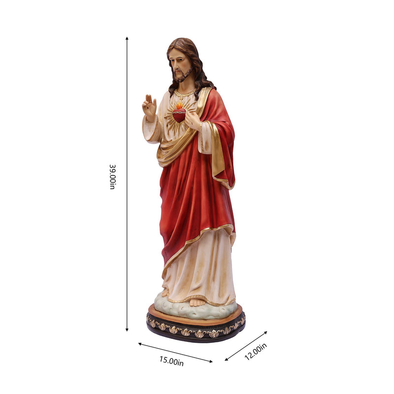 81721-39 - 39 in Sacred Heart of Jesus Statue Religious Decor Indoor/Outdoor Hi-Line Gift Ltd.