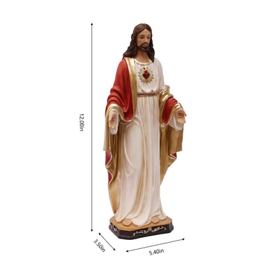 81722-12 - 12 in Sacred Heart of Jesus Statue Religious Decor Hi-Line Gift Ltd.