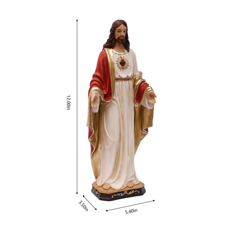 81722-12 - 12 in Sacred Heart of Jesus Statue Religious Decor Hi-Line Gift Ltd.