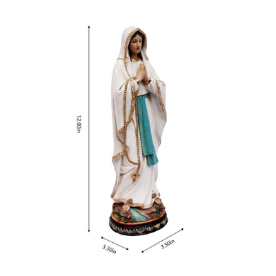 81723-12 - 12" Our Lady of Lourdes Statue Mary Figure Religious Decor Hi-Line Gift Ltd.