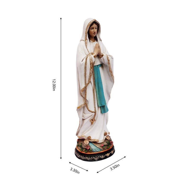 81723-12 - 12" Our Lady of Lourdes Statue Mary Figure Religious Decor Hi-Line Gift Ltd.