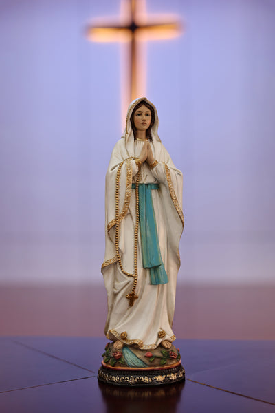 81723-12 - 12" Our Lady of Lourdes Statue Mary Figure Religious Decor Hi-Line Gift Ltd.