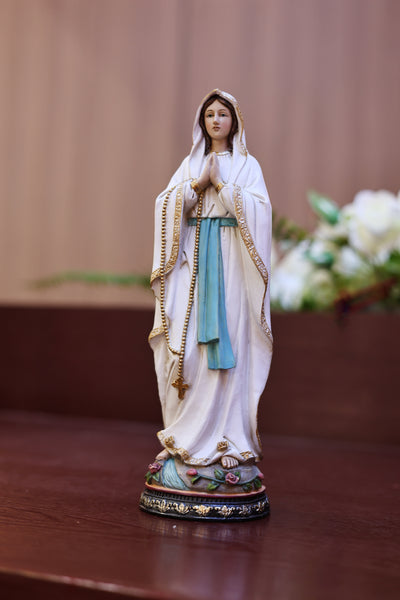 81723-12 - 12" Our Lady of Lourdes Statue Mary Figure Religious Decor Hi-Line Gift Ltd.