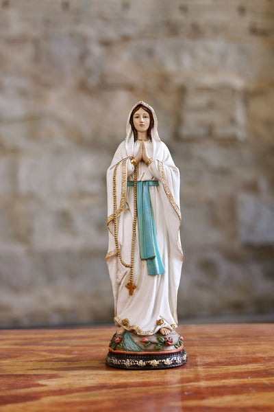 81723-12 - 12" Our Lady of Lourdes Statue Mary Figure Religious Decor