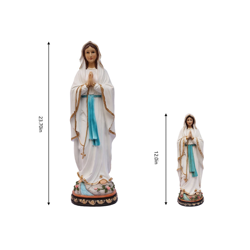81723-24 - 24" Our Lady of Lourdes Statue Mary Figure Religious Decor Indoor/Outdoor Hi-Line Gift Ltd.