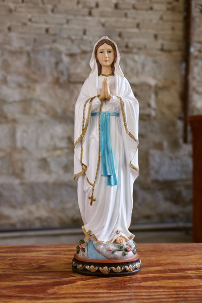 81723-24 - 24" Our Lady of Lourdes Statue Mary Figure Religious Decor Indoor/Outdoor Hi-Line Gift Ltd.
