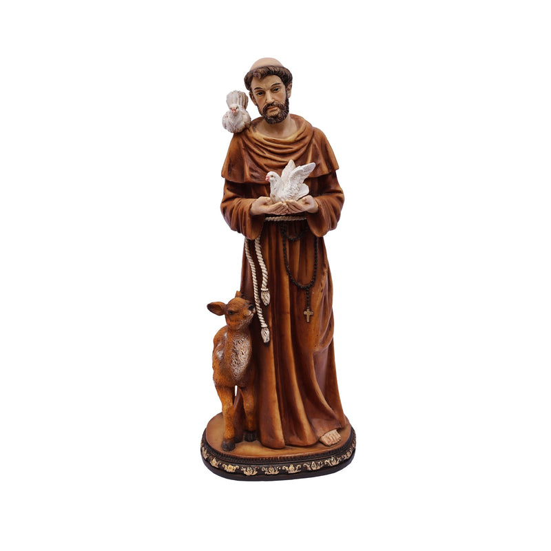 81725-12 - 12in St. Francis of Assis Statue Religious Decor Hi-Line Gift Ltd.