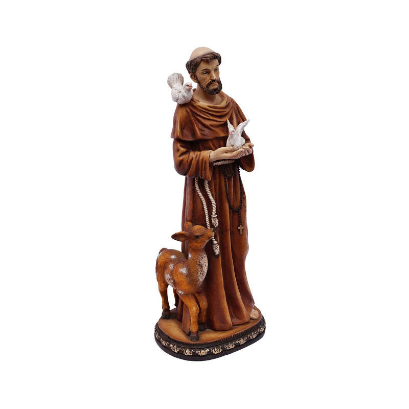 81725-12 - 12in St. Francis of Assis Statue Religious Decor Hi-Line Gift Ltd.