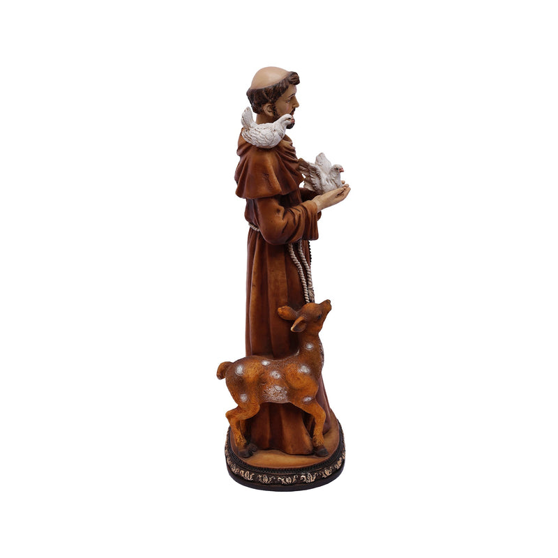 81725-12 - 12in St. Francis of Assis Statue Religious Decor Hi-Line Gift Ltd.
