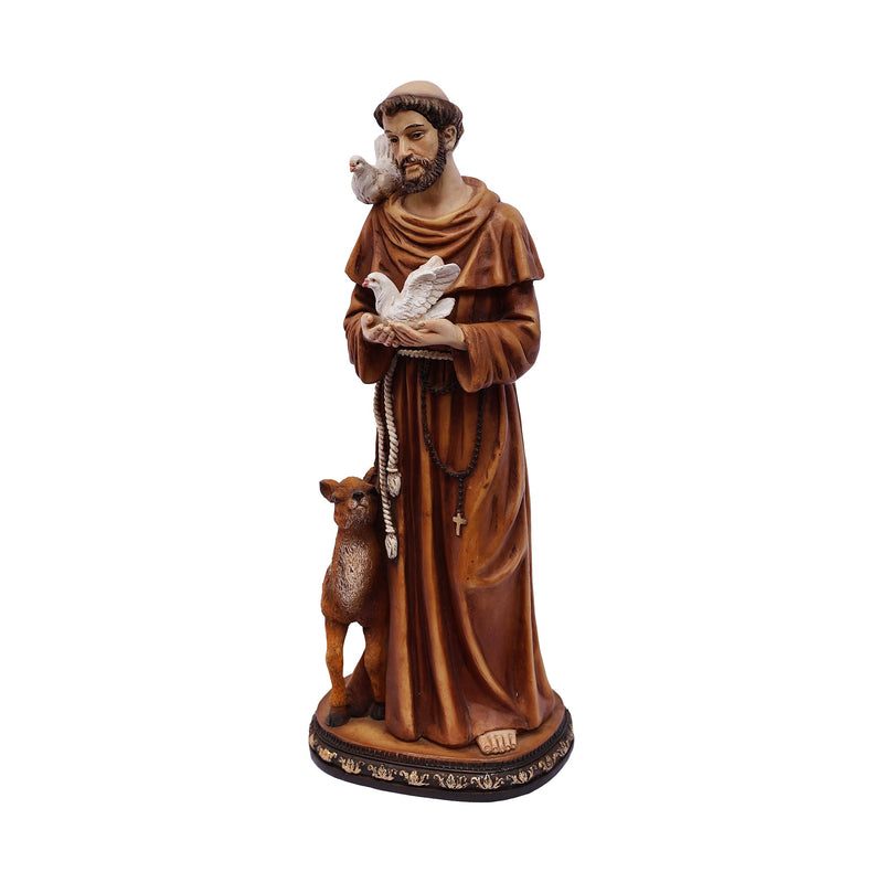 81725-12 - 12in St. Francis of Assis Statue Religious Decor Hi-Line Gift Ltd.