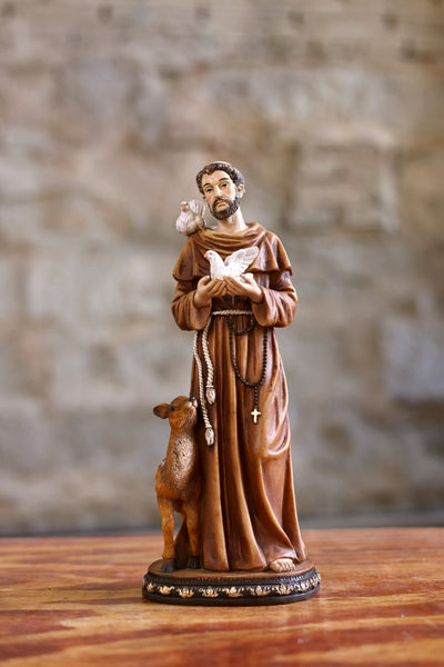 81725-12 - 12in St. Francis of Assis Statue Religious Decor Hi-Line Gift Ltd.
