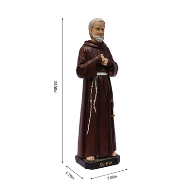 81727-24 - 24 in St. Padre Pio Figure Statue Religious Decor Indoor/Outdoor Hi-Line Gift Ltd.