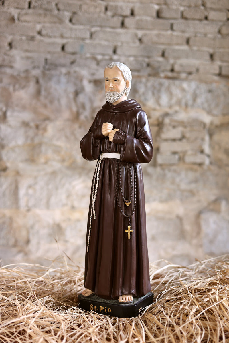 81727-24 - 24 in St. Padre Pio Figure Statue Religious Decor Indoor/Outdoor Hi-Line Gift Ltd.
