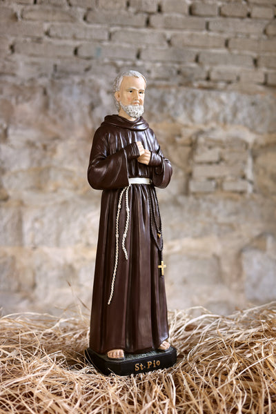 81727-24 - 24 in St. Padre Pio Figure Statue Religious Decor Indoor/Outdoor Hi-Line Gift Ltd.