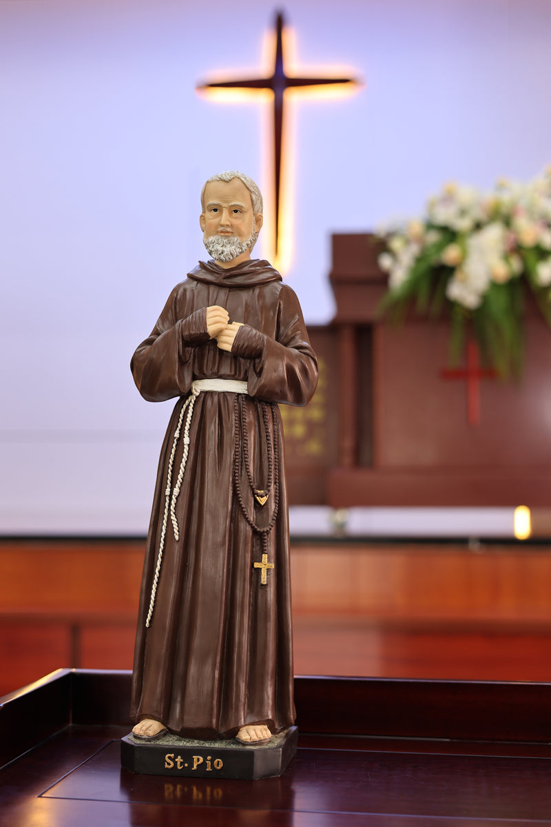 81727-24 - 24 in St. Padre Pio Figure Statue Religious Decor Indoor/Outdoor