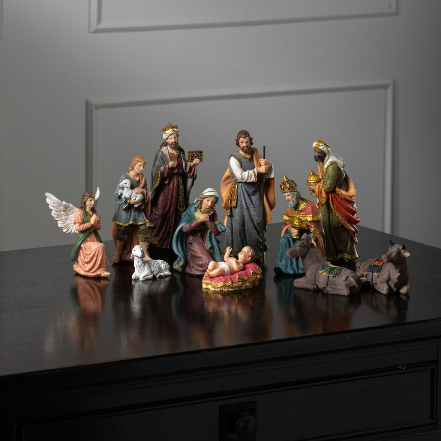 Nativity & Three Wise Men 11 Pc/Set 8 Inch H Hi-Line Gift Ltd.