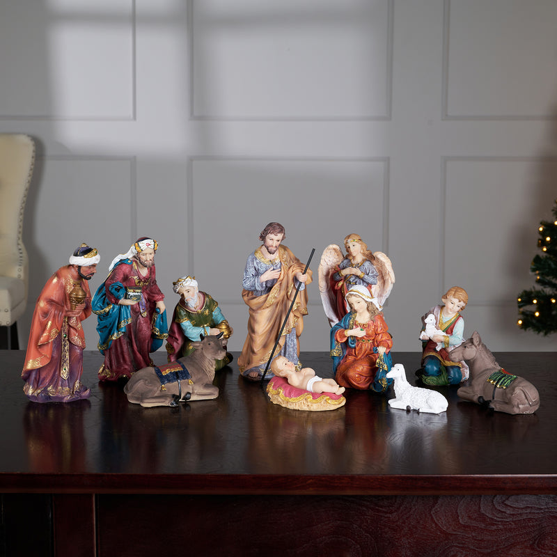 Nativity Scene Figurines  11 pieces set Hi-Line Gift Ltd.