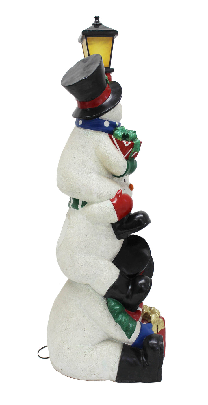 Stacking Snowman Lamp Post With 50 LEDs HI-LINE GIFT LTD.