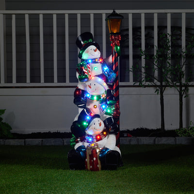 Stacking Snowman Lamp Post With 50 LEDs HI-LINE GIFT LTD.
