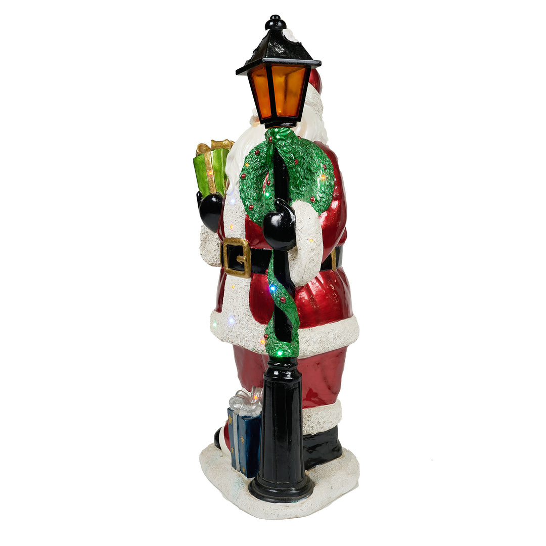 Santa Lamp Post With 22 LEDs HI-LINE GIFT LTD.