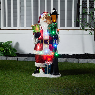 Santa Lamp Post With 22 LEDs HI-LINE GIFT LTD.