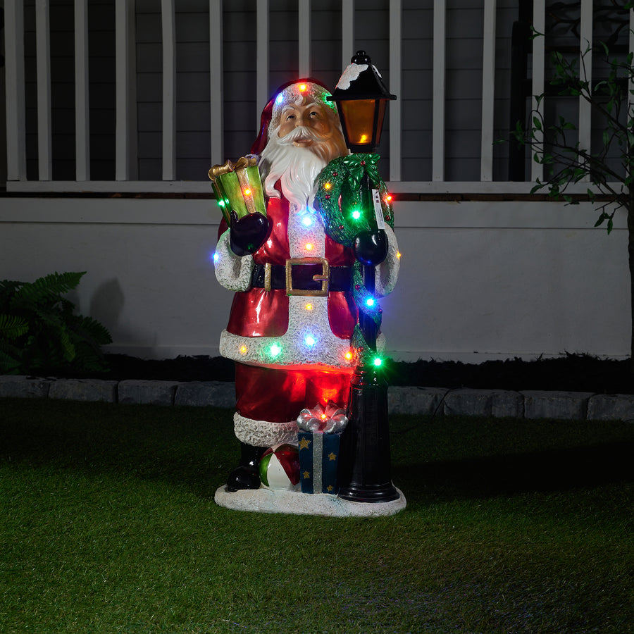 Santa Lamp Post With 22 LEDs HI-LINE GIFT LTD.