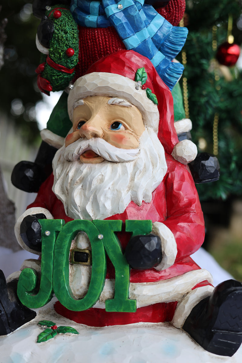 85187-A - Stacking Snowman Elk Santa Christmas Decoration with LED Lights Battery Operated Indoor Use Only Hi-Line Gift Ltd.